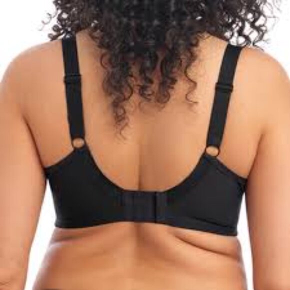 Women's Elomi Priya Plunge Bra Sexy Black Size 38J - Picture 2 of 11